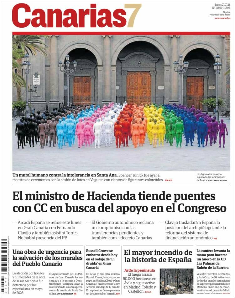 Portada de Canarias 7 (Espa&ntilde;a)