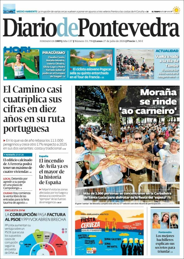 Portada de Diario de Pontevedra (Espa&ntilde;a)