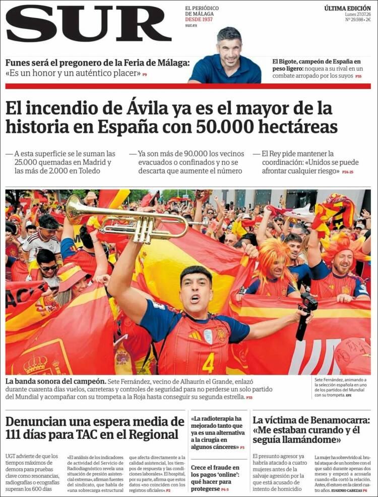 Portada de Diario el Sur (Espa&ntilde;a)