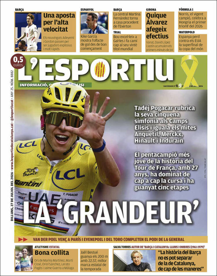 Portada de L'Esportiu (Espa&ntilde;a)