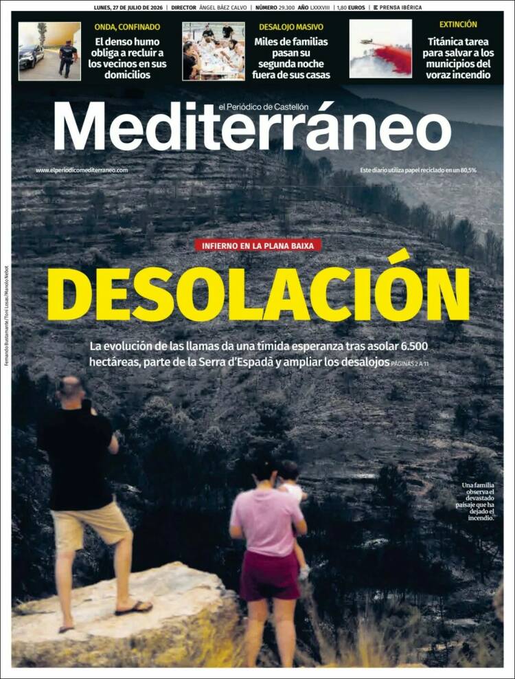 Portada de El Periódico Mediterraneo (Espa&ntilde;a)