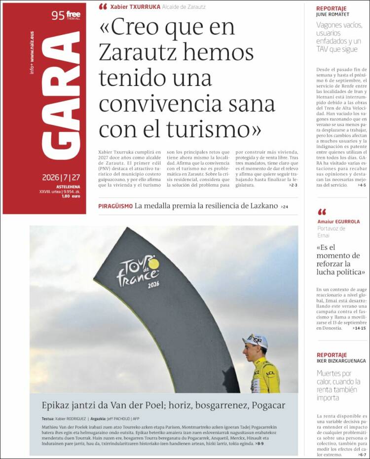 Portada de Gara (Espa&ntilde;a)