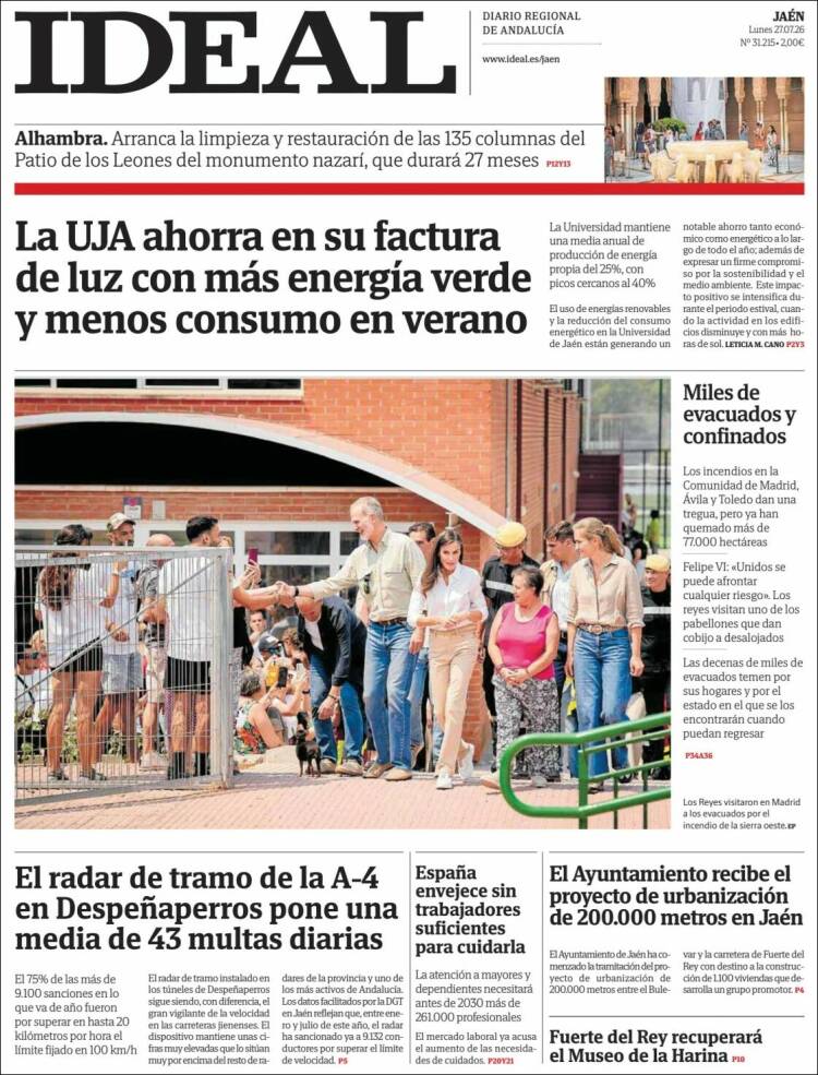 Portada de El Ideal de Jaén (Espa&ntilde;a)