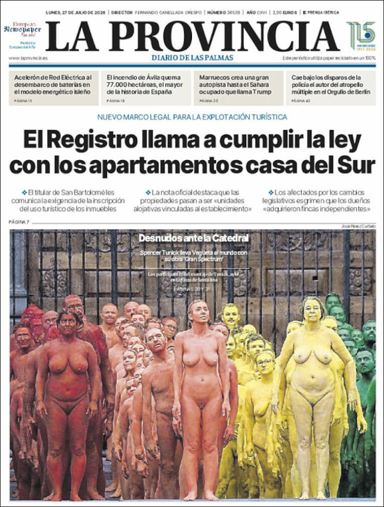 Portada de La Provincia (Espa&ntilde;a)