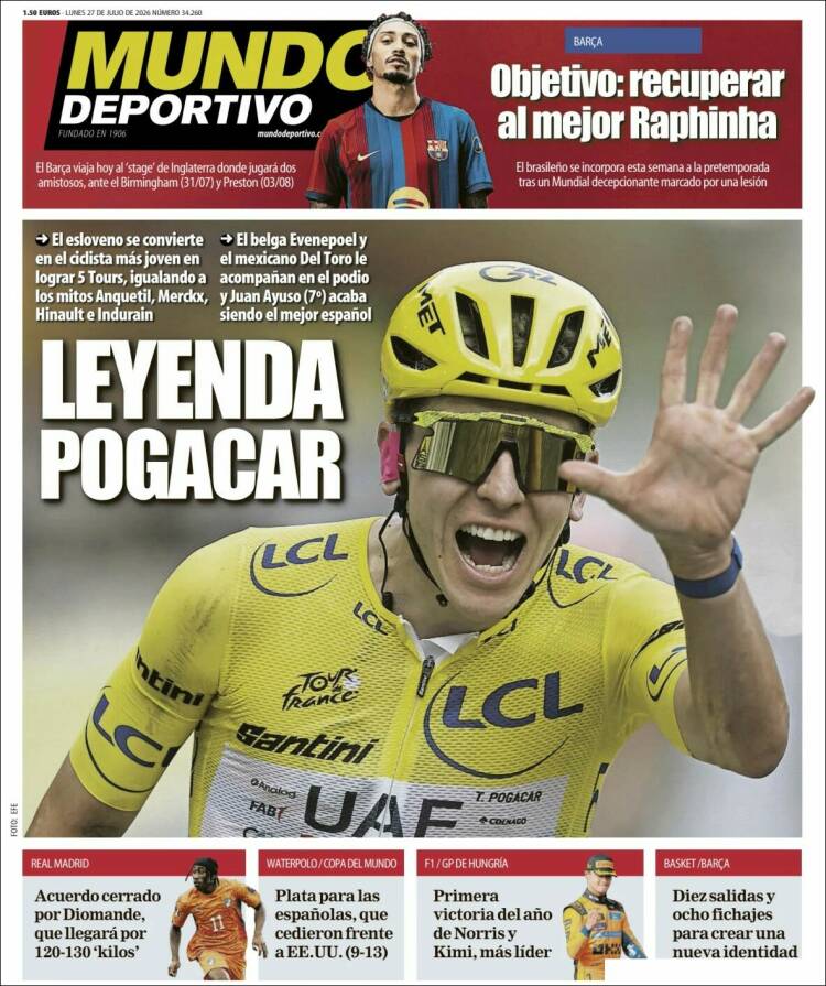 Portada de El Mundo Deportivo (Espa&ntilde;a)