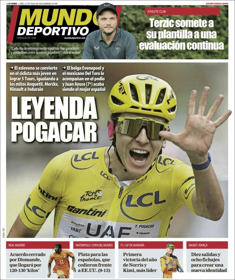 Portada de Mundo Deportivo Bizkaia (Espa&ntilde;a)