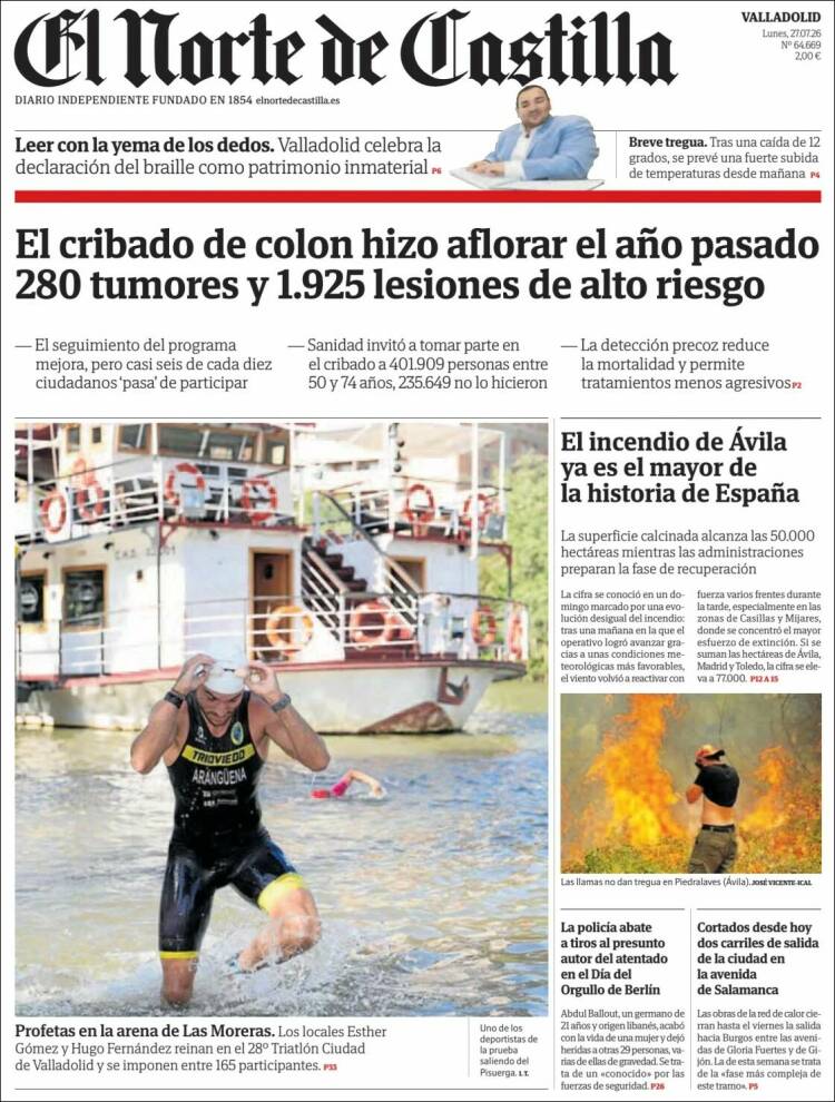 Portada de Norte de Castilla - Valladolid (Espa&ntilde;a)