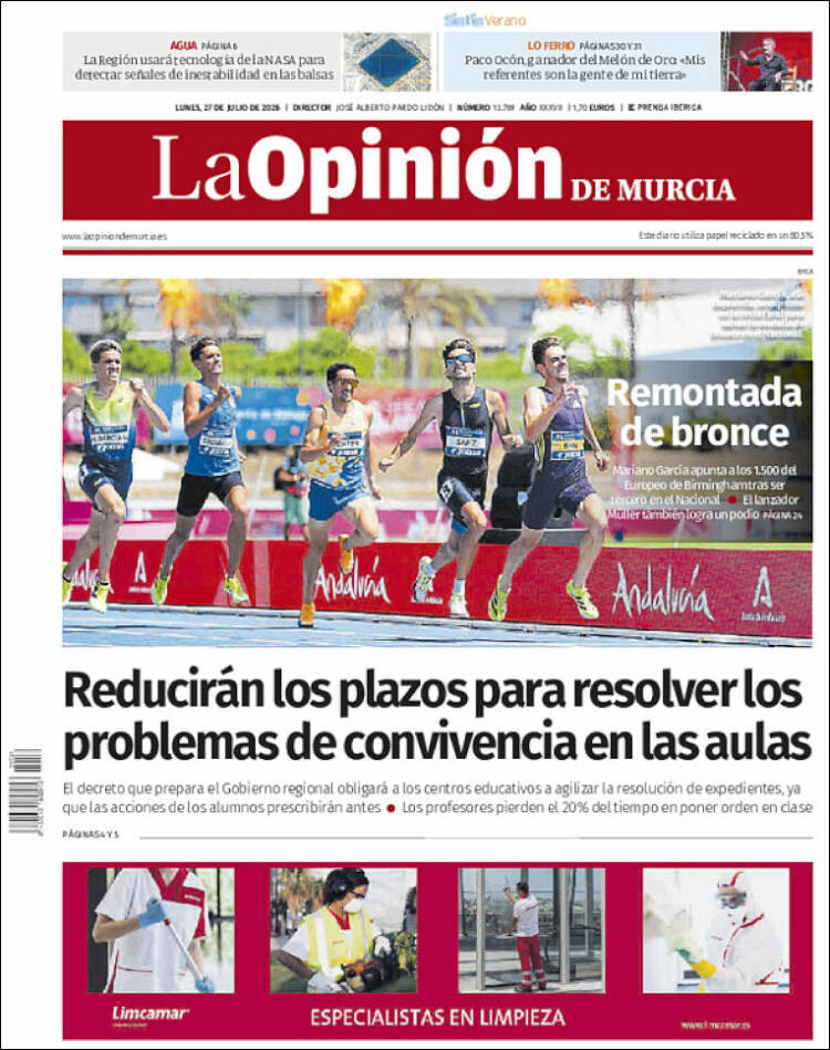 Portada de La Opinión de Murcia (Espa&ntilde;a)