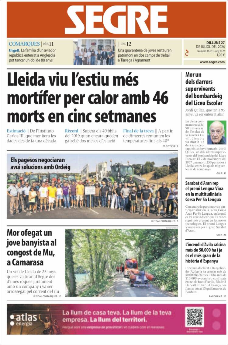 Portada de Segre (Espa&ntilde;a)