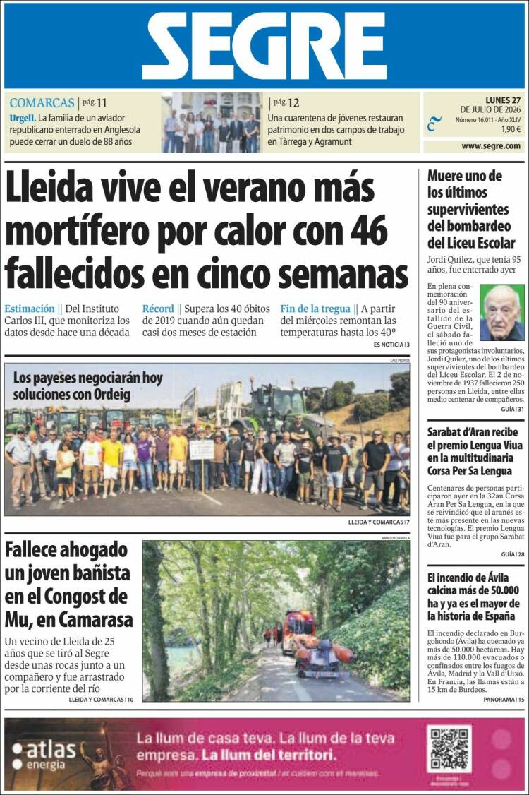Portada de Segre  (Espa&ntilde;a)