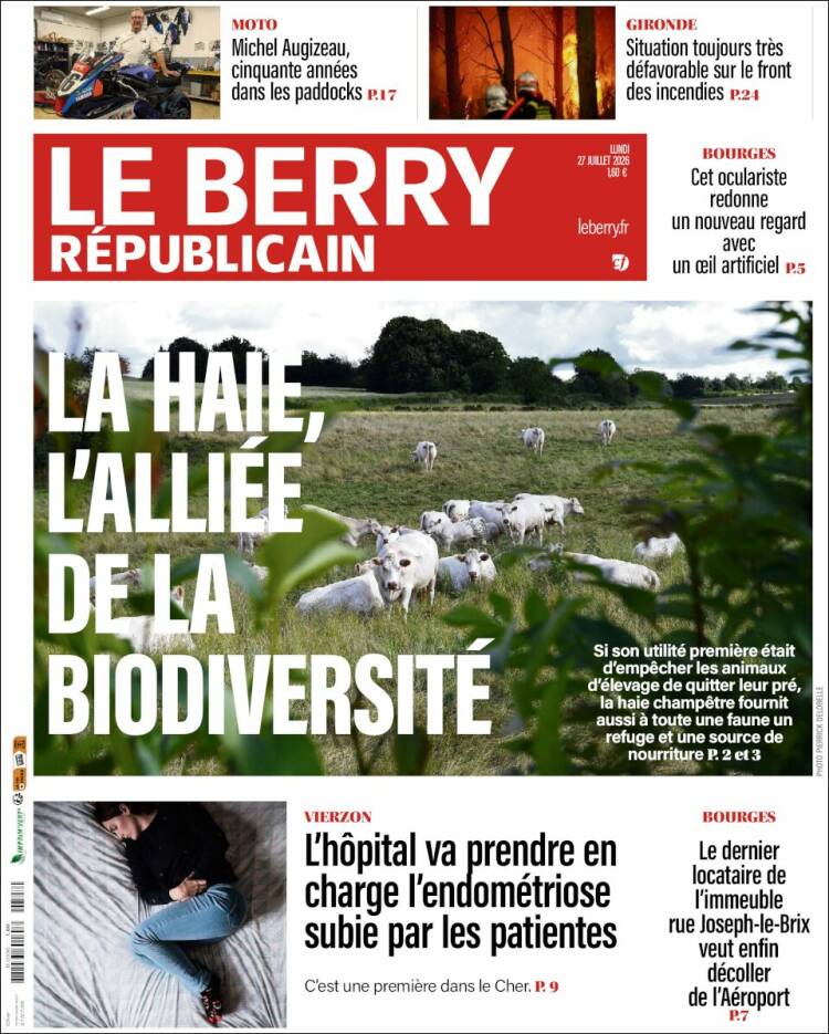 Portada de Berry Republicain (Francia)