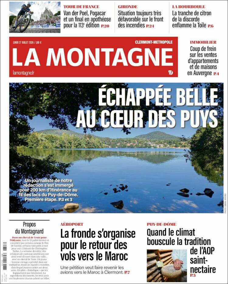 Portada de La Montagne (Francia)