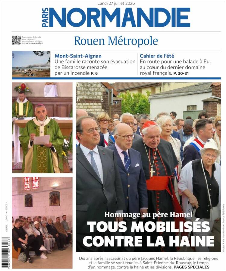 Portada de Paris Normandie (Francia)