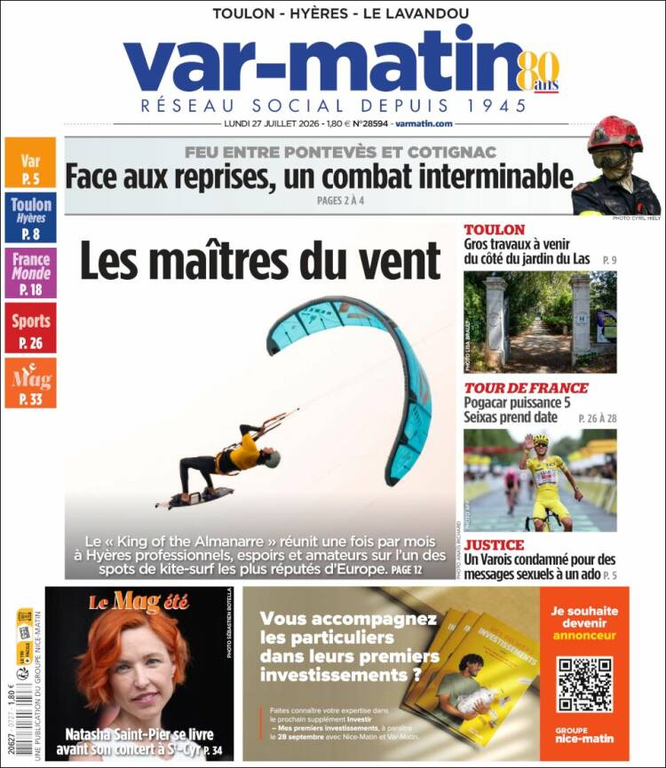 Portada de Var-Matin (Francia)