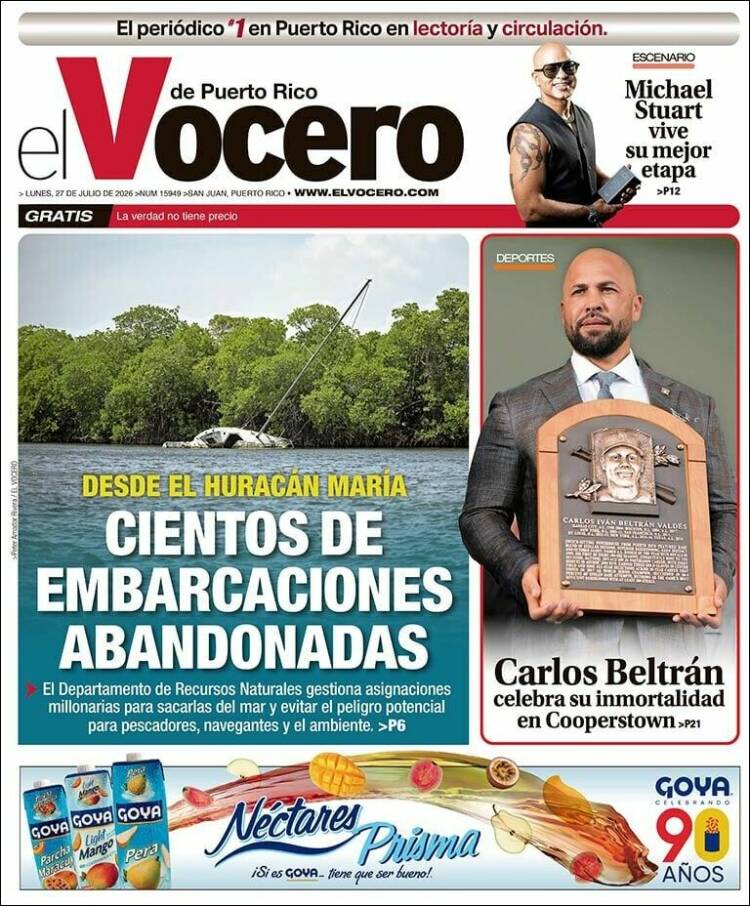 Portada de Vocero (Puerto Rico)