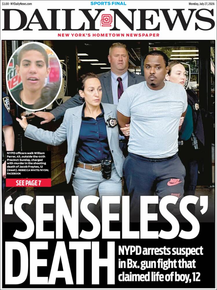 Portada de Daily News - New York (USA)