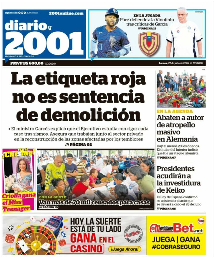 Portada de 2001 - Dosmiluno (Venezuela)