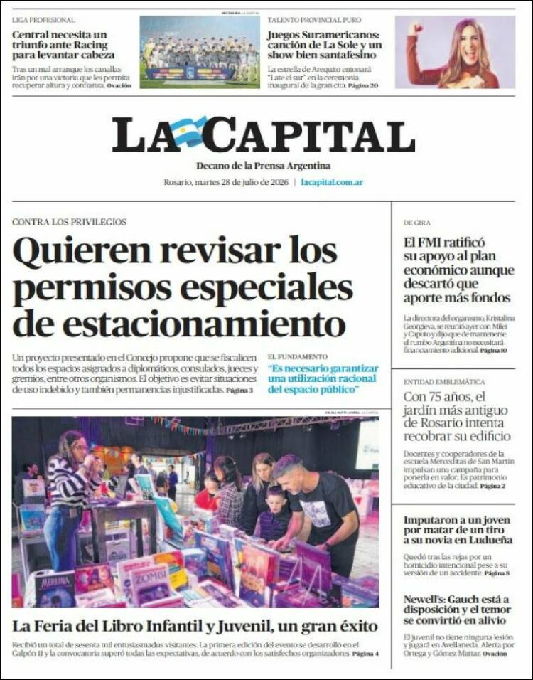 Portada de La Capital - Rosario (Argentine)