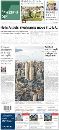 Portada de The Vancouver Sun (Canada)