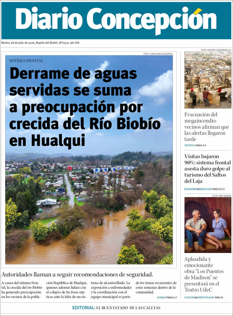 Portada de Diario de Concepción (Chile)