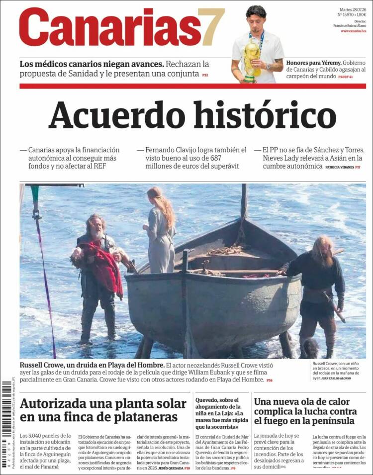 Portada de Canarias 7 (Espa&ntilde;a)