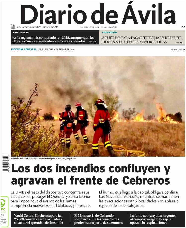 Portada de Diario de Ávila (Espa&ntilde;a)