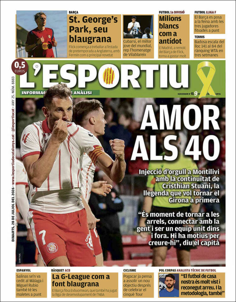 Portada de L'Esportiu (Espa&ntilde;a)