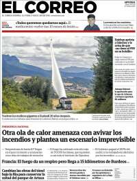 Portada de El Correo - Guipuzcoa (Espagne)