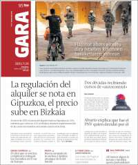 Portada de Gara (Espagne)