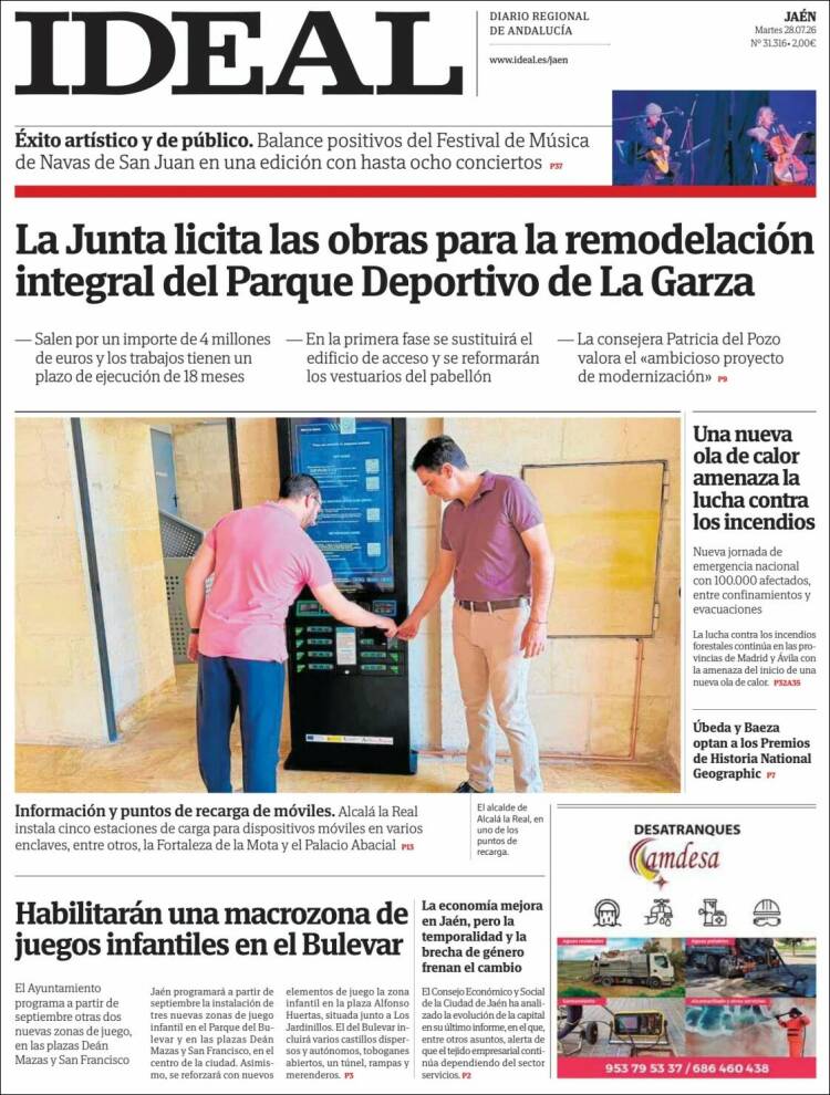 Portada de El Ideal de Jaén (Espa&ntilde;a)