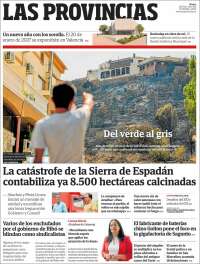 Portada de Las Provincias (Espa&ntilde;a)