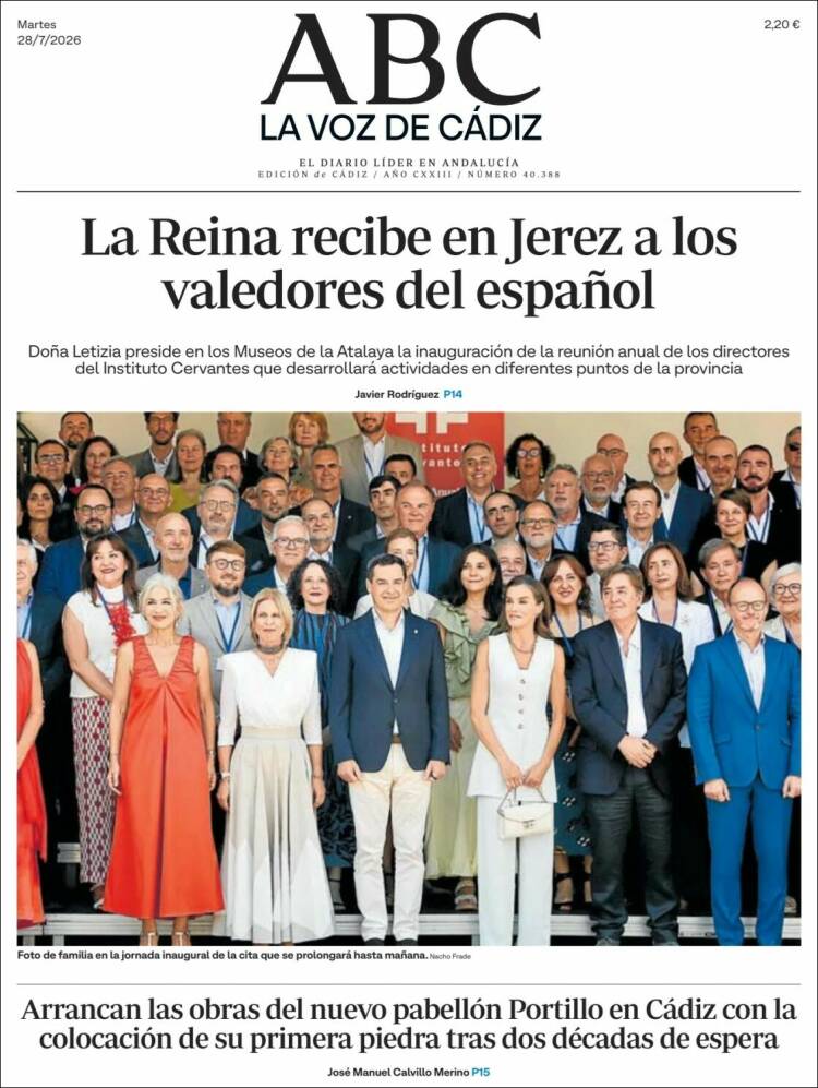 Portada de La Voz de Cádiz (Espa&ntilde;a)
