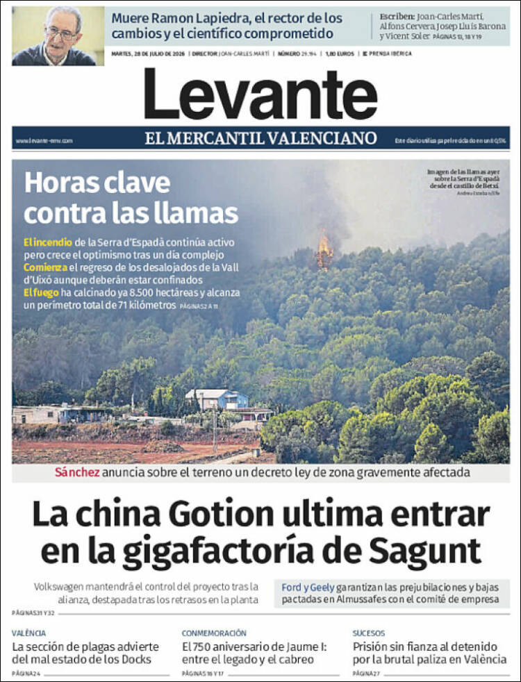 Portada de Levante (Espa&ntilde;a)