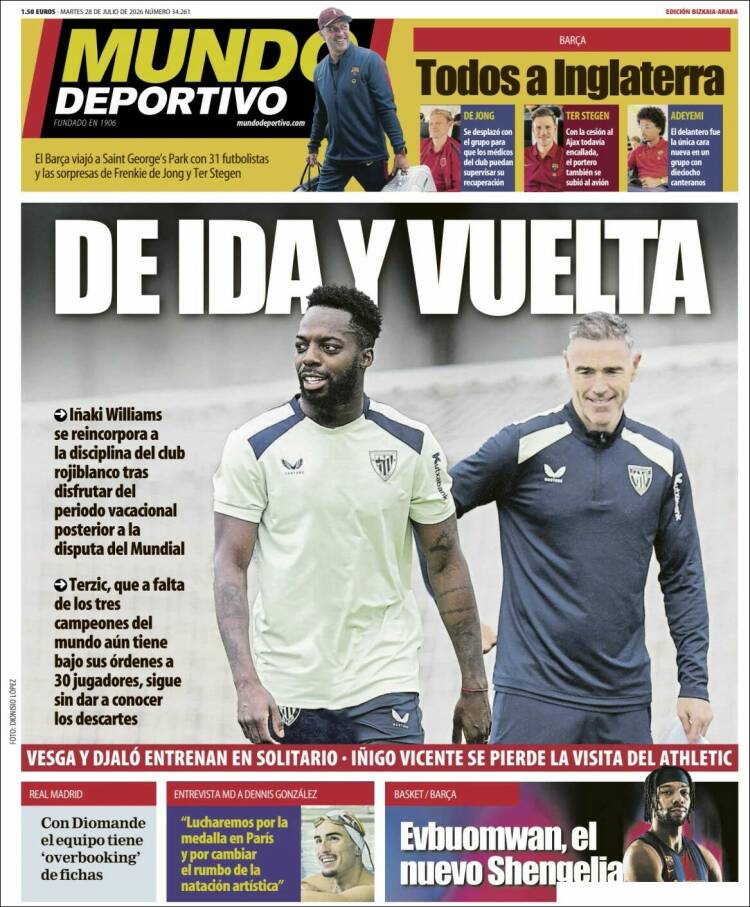 Portada de Mundo Deportivo Bizkaia (Espa&ntilde;a)