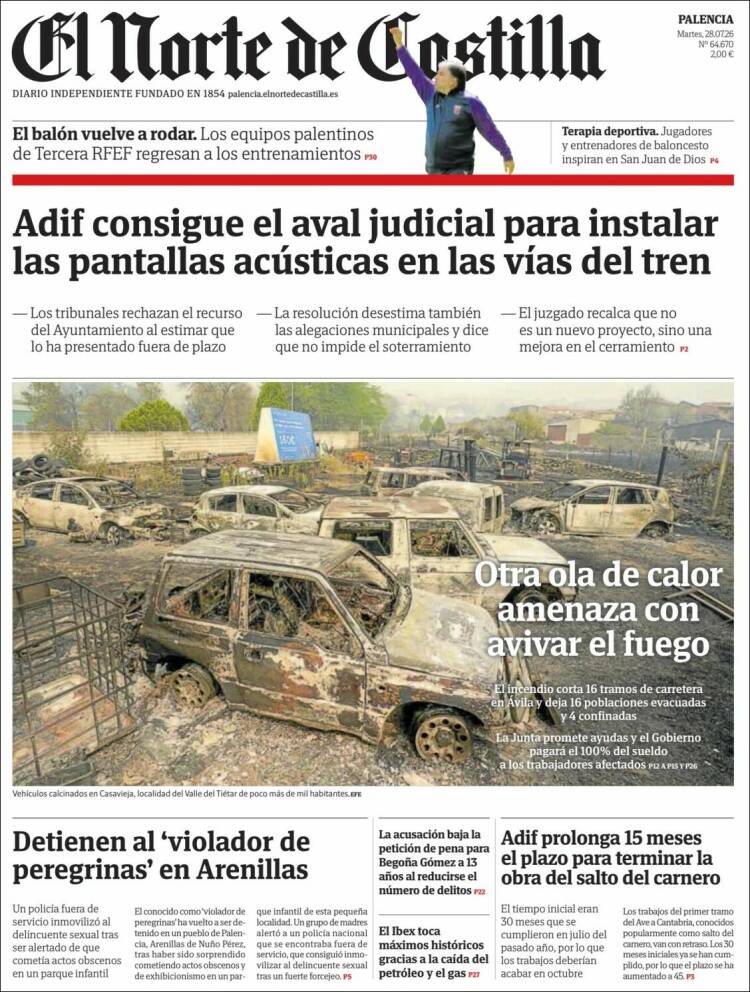 Portada de Norte de Castilla - Palencia (Espa&ntilde;a)