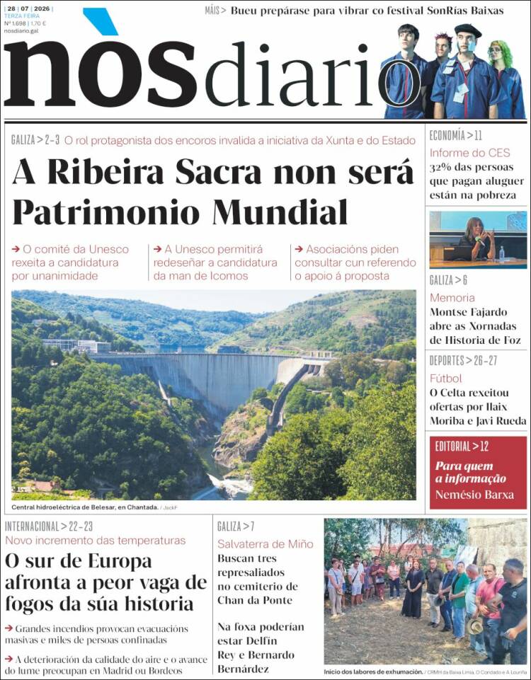 Portada de Nòs Diario (Espa&ntilde;a)
