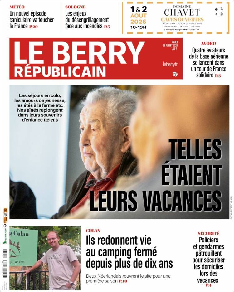 Portada de Berry Republicain (Francia)