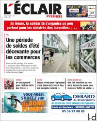 Portada de L'Eclair des Pyrénées (France)
