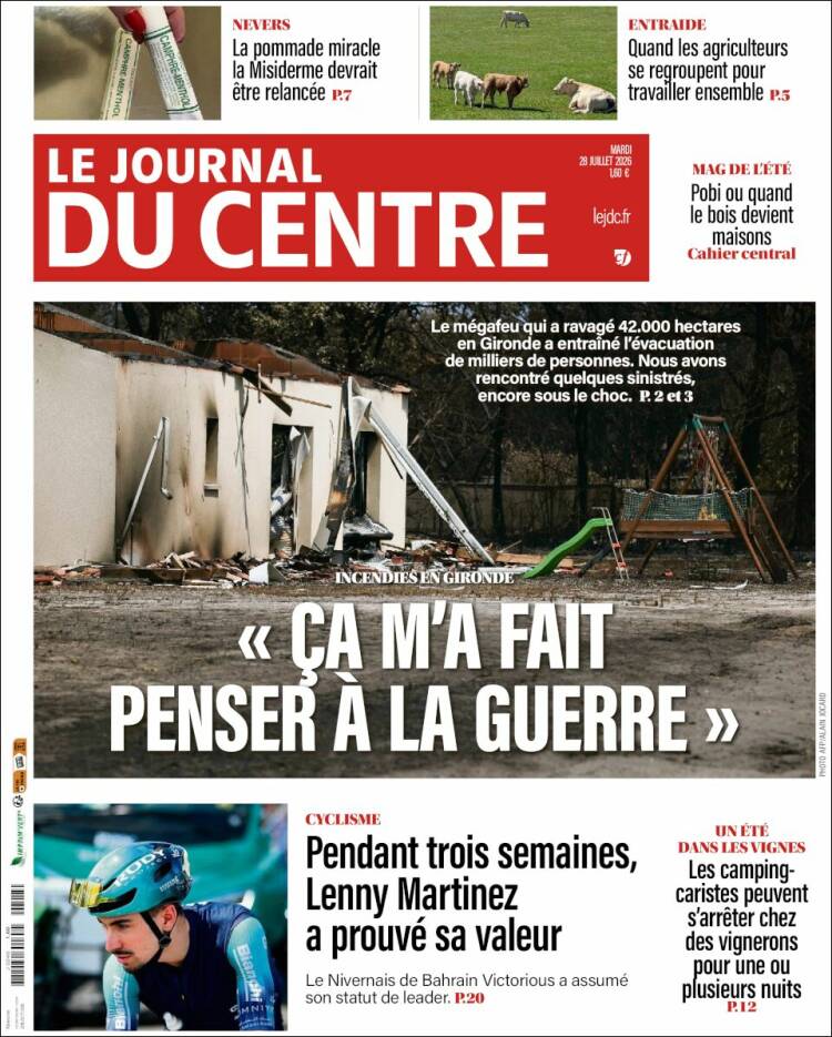 Portada de Le Journal du Centre (France)
