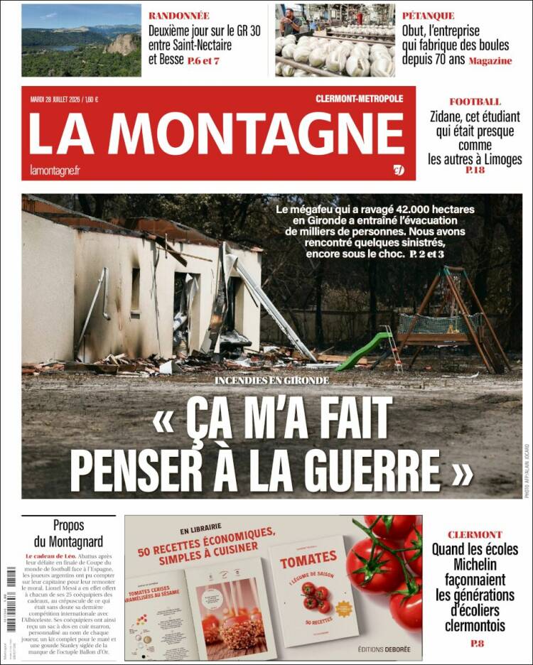 Portada de La Montagne (Francia)