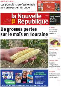 Portada de La Nouvelle Republique (France)