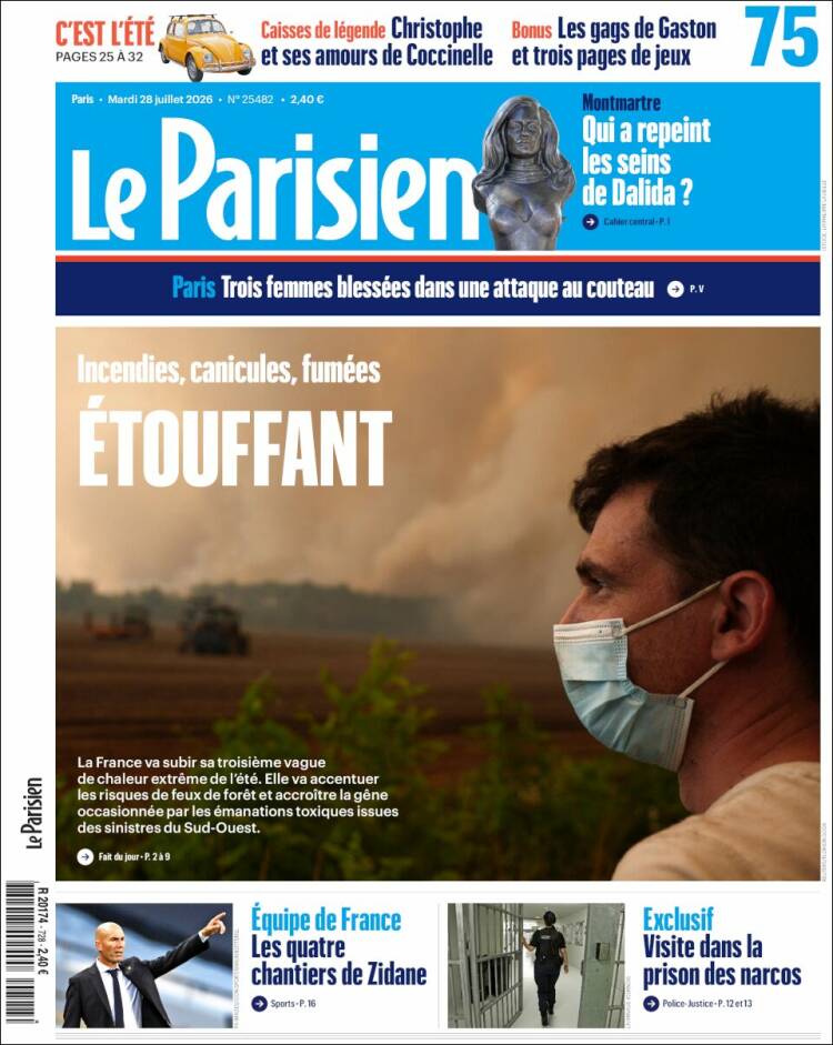 Portada de Le Parisien (Francia)
