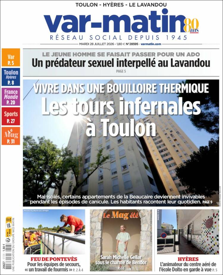 Portada de Var-Matin (Francia)
