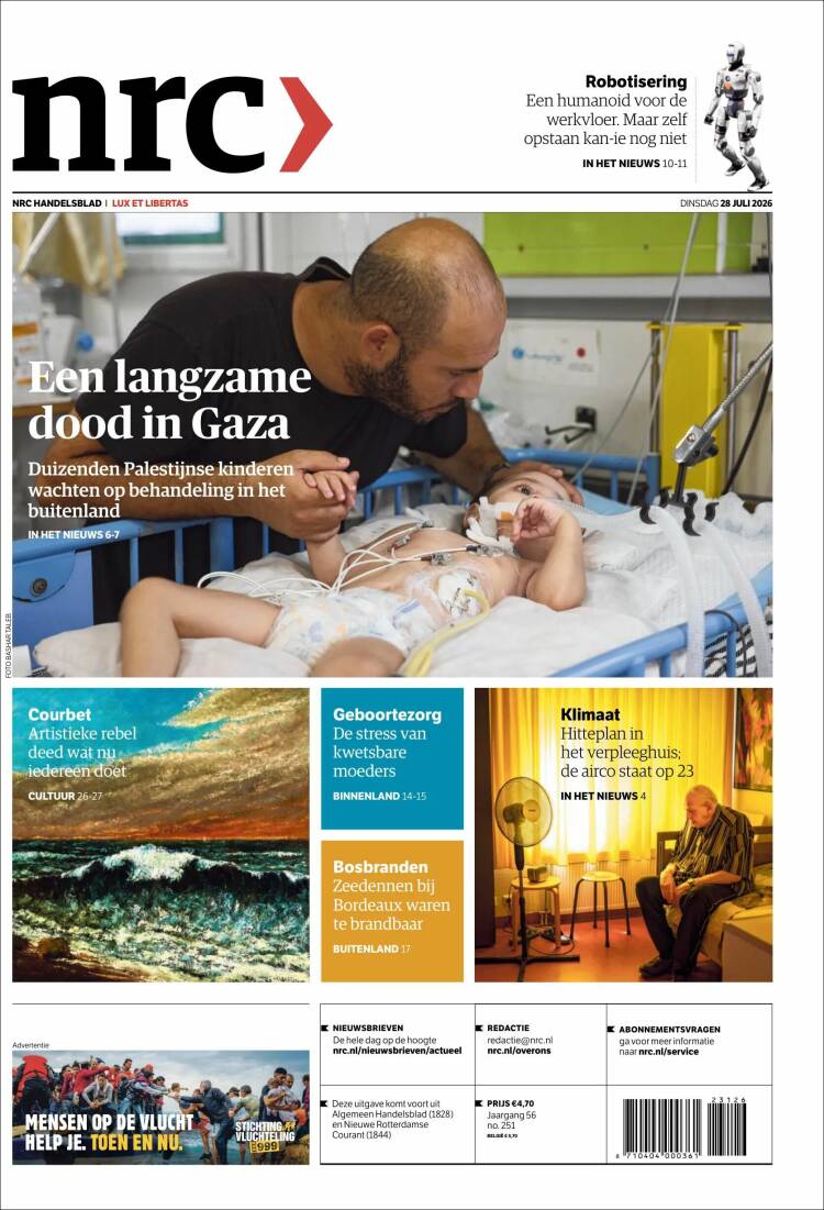 Portada de NRC Handelsblad (Pa&iacute;ses Bajos)