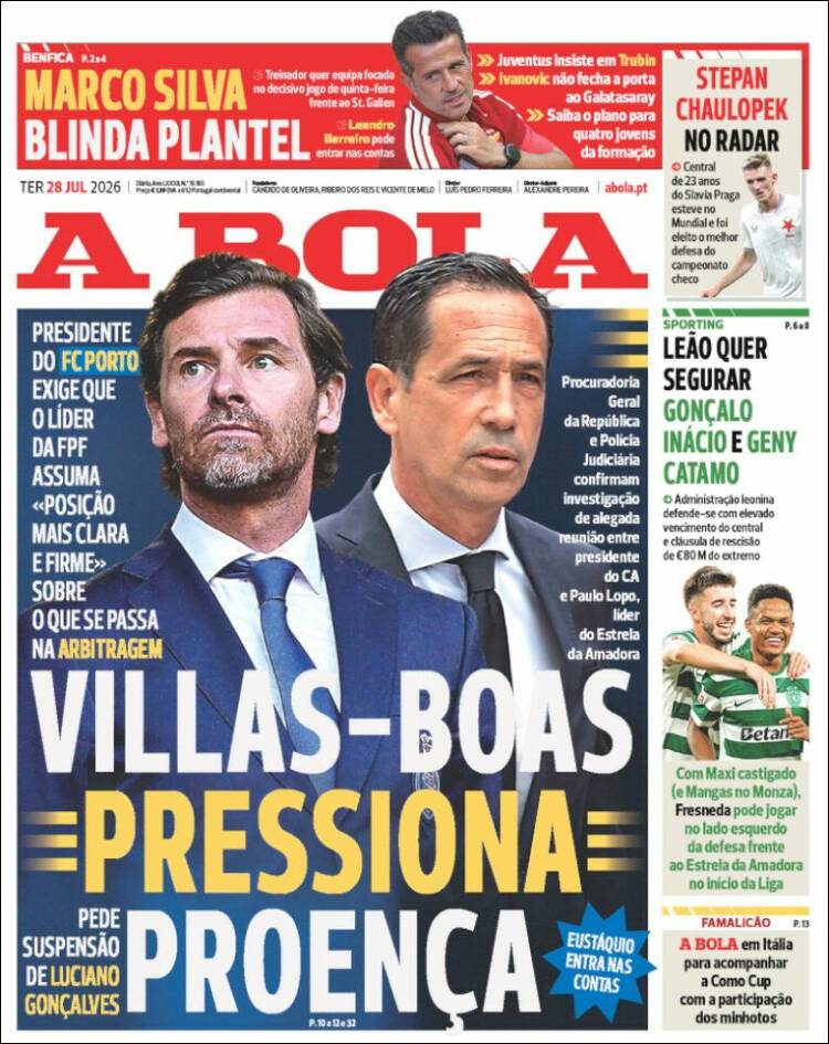Portada de A Bola (Portugal)
