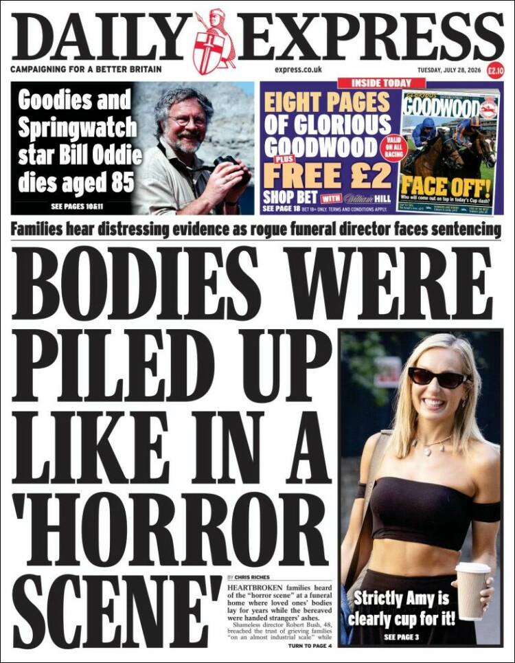 Portada de Daily Express (Reino Unido)