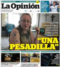 Portada de La Opinión (&Eacute;tats-Unis)