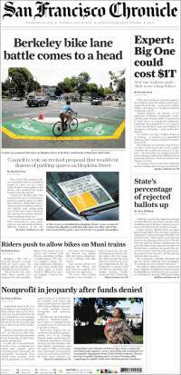 Portada de San Francisco Chronicle (&Eacute;tats-Unis)