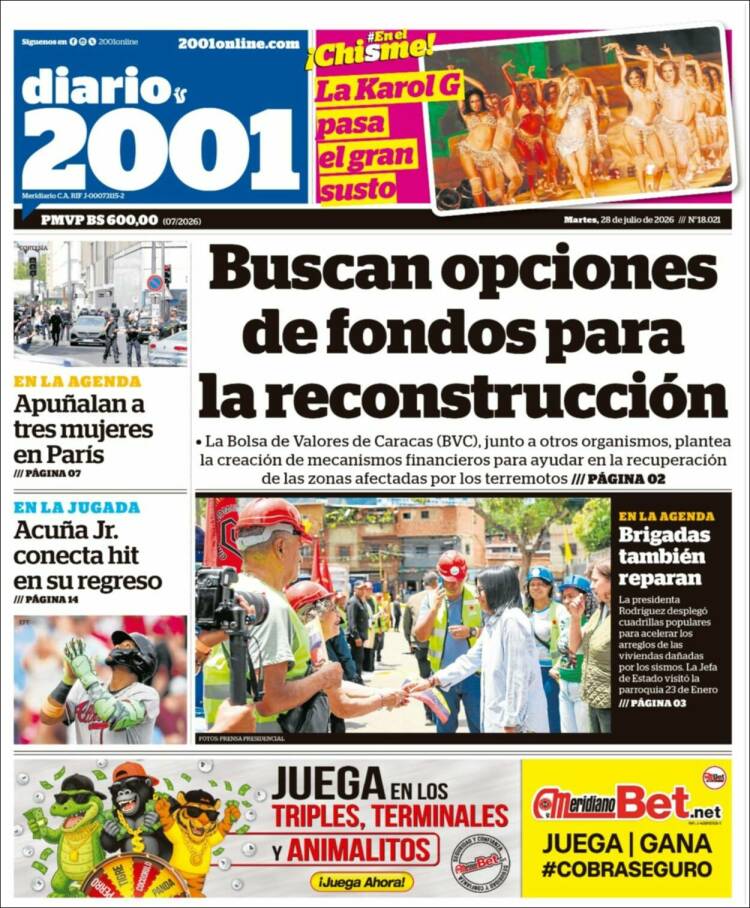 Portada de 2001 - Dosmiluno (Venezuela)
