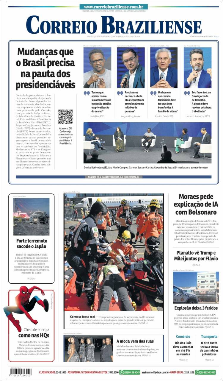 Portada de Correio Braziliense (Brasil)